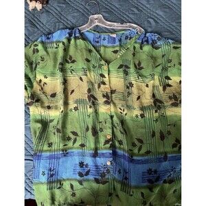 Erika Brooke Super Plus Size 56 Women’s Button Front Blouse 4x 65” Bust 30” L